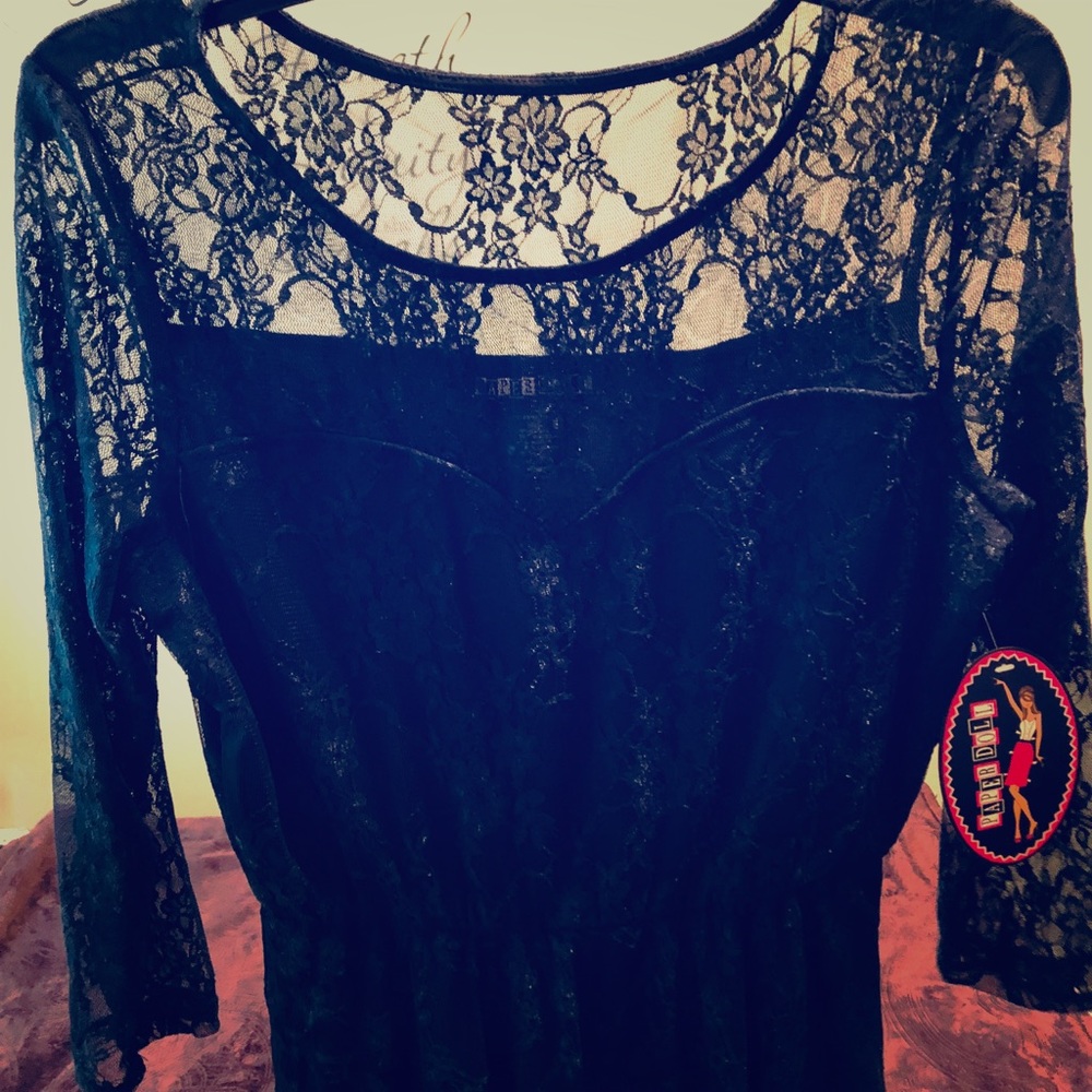 Navy Blue Dress with slip